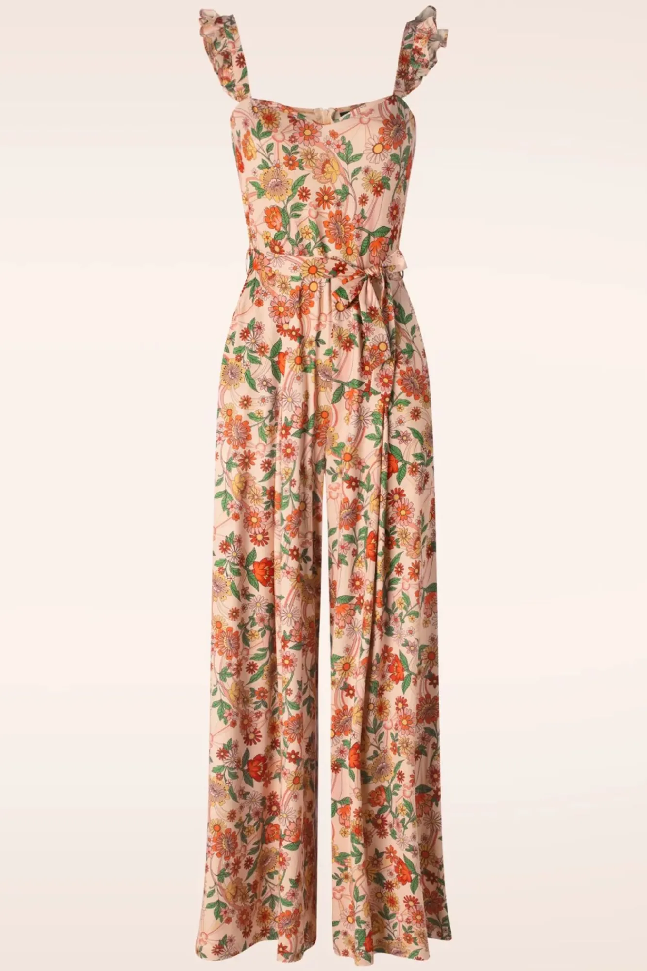 Clearance Rainbow Floral Print Jumpsuit In Licht Roze Vrouwen Playsuits & Jumpsuits