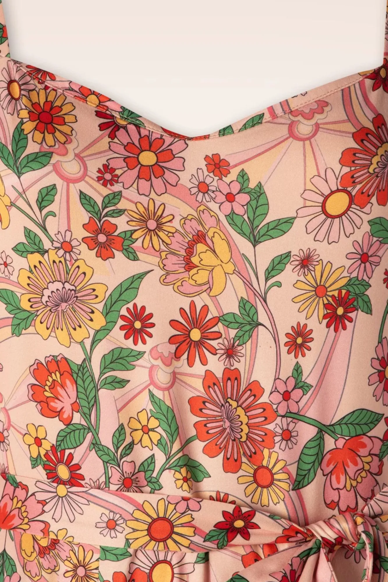 Clearance Rainbow Floral Print Jumpsuit In Licht Roze Vrouwen Playsuits & Jumpsuits