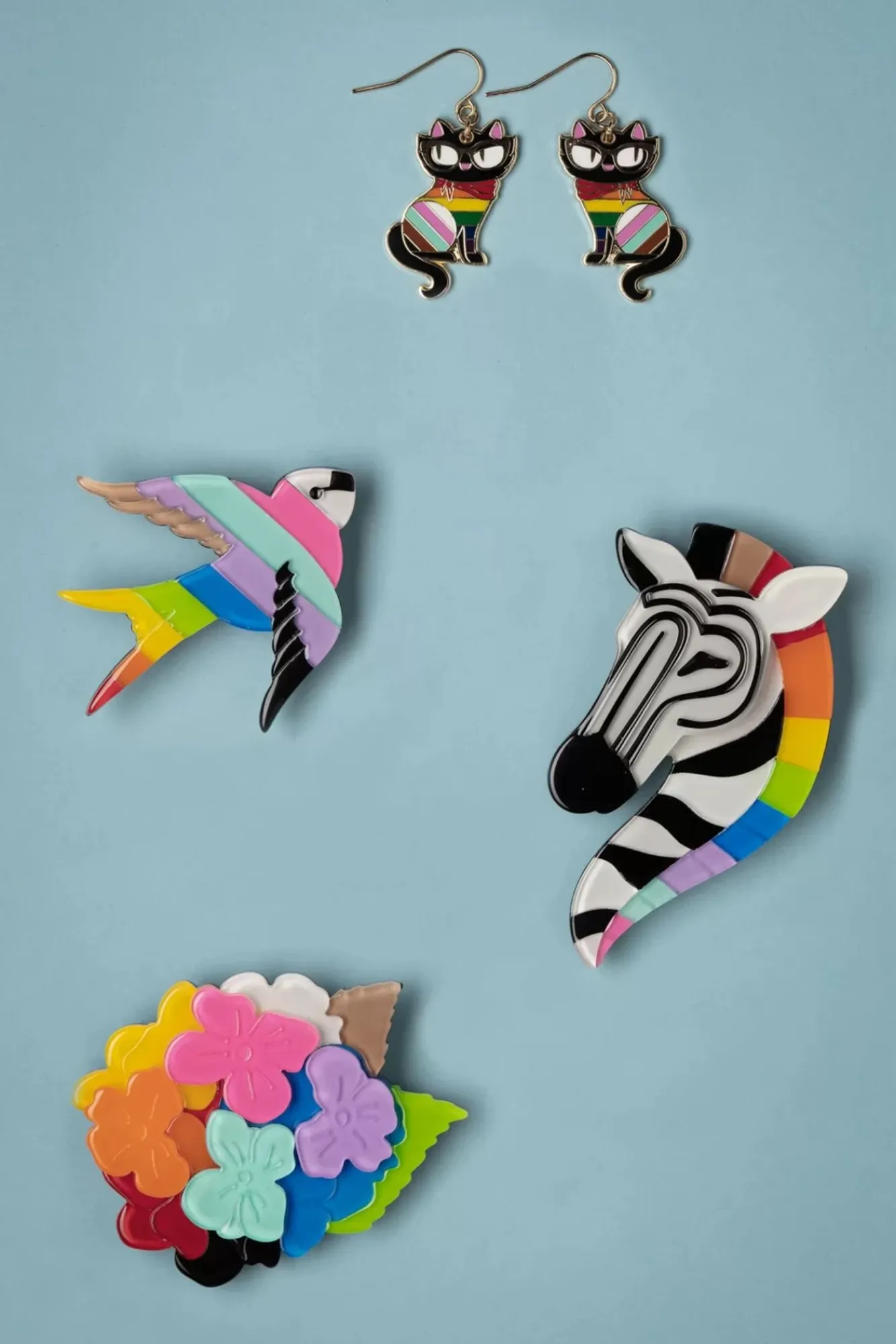 Sale Rainbow Heartfelt Hydrangea Broche Vrouwen Sieraden