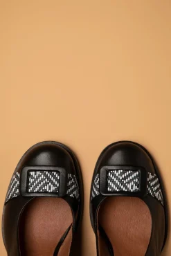 Best Rebeca Lederen Slingback Pumps In Zwart Vrouwen Pumps