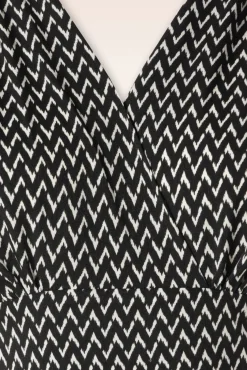 Reese Short Sleeve Jurk In Zwart Vrouwen Swing Jurken