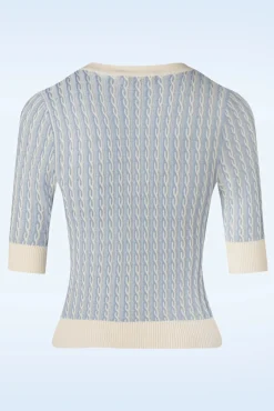 Discount Regatta Race Gestreept Gebreid Vest In Blauw Vrouwen Vestjes