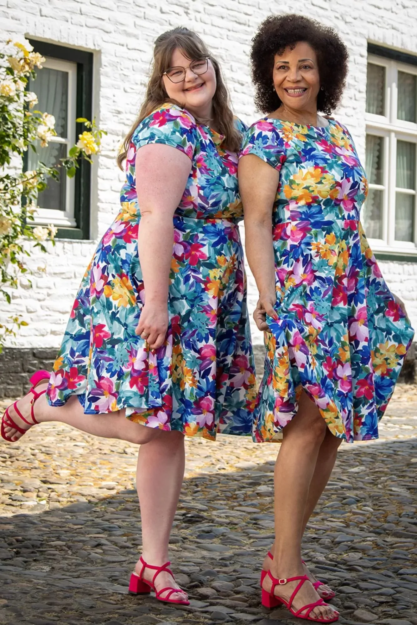 Hot Reva Swingjurk Met Bloemenprint In Meerdere Kleuren Vrouwen Plus Size Jurken