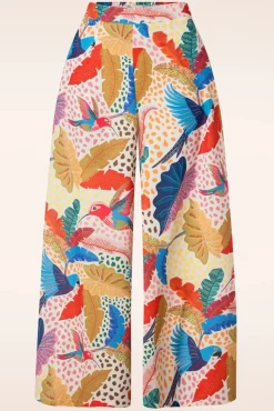 New Rio Tropical Flare Pantalon In Multi Vrouwen Broeken