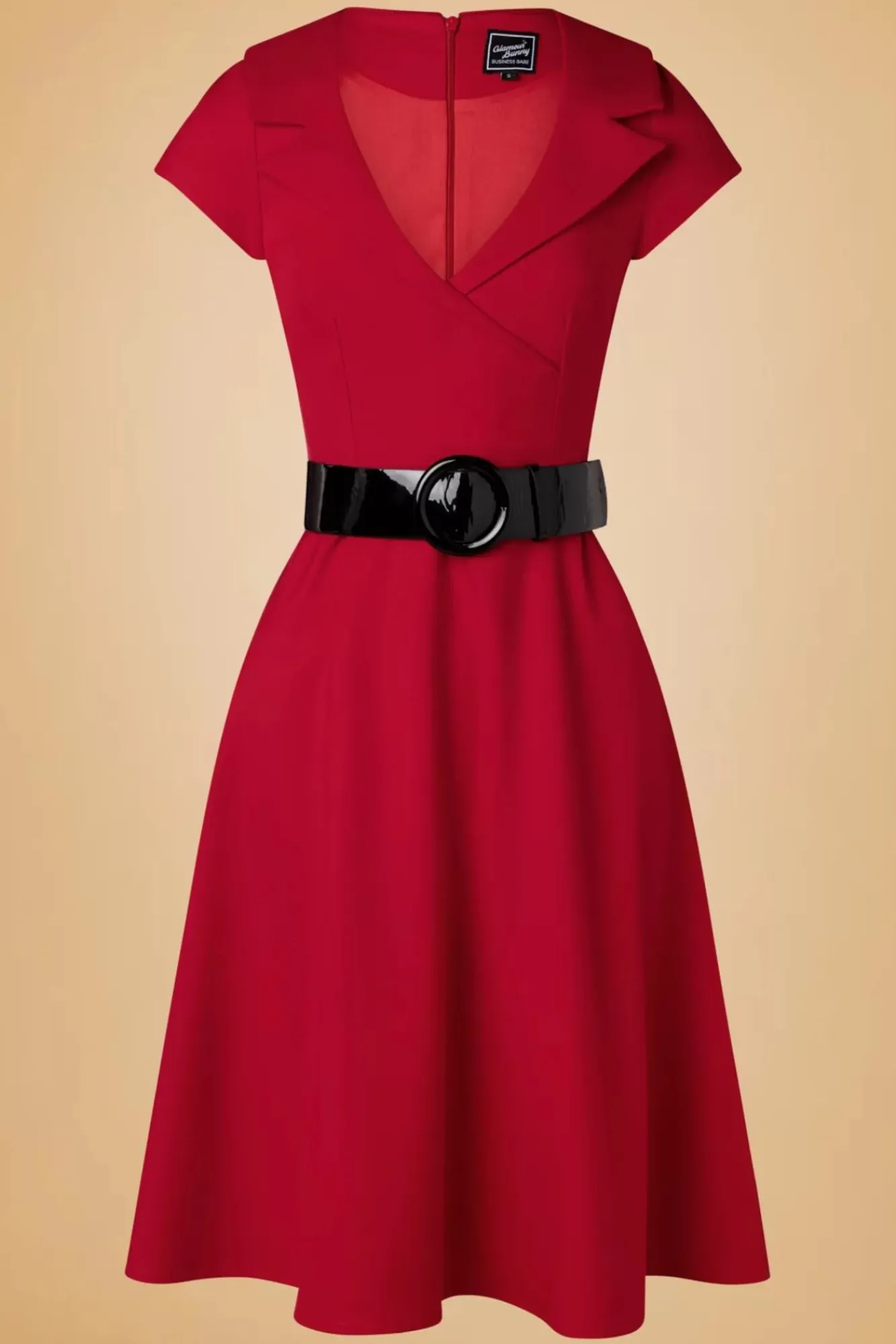 Rita Marlow Jurk In Lippenstiftrood Vrouwen Effen Jurken