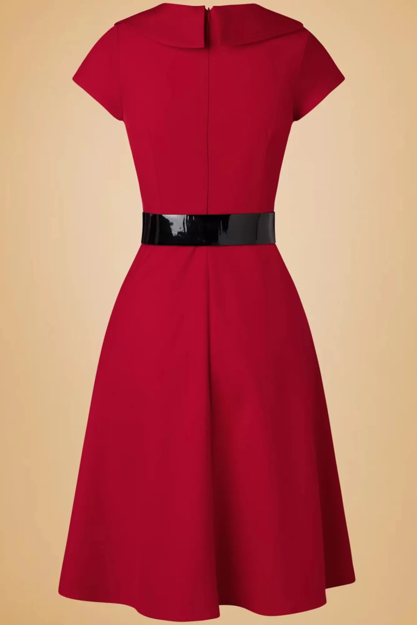 Rita Marlow Jurk In Lippenstiftrood Vrouwen Effen Jurken