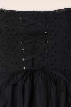 Sale River Embroidery Swing Jurk In Zwart Vrouwen Plus Size Jurken