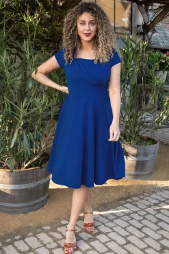 Discount Riyana Swingjurk In Koningsblauw Vrouwen Plus Size Jurken