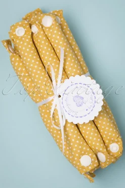 New Rock The Dots - Set Van 12 Krulspelden In Geel Vrouwen Haarstyling
