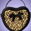Rockabilly Heart Handtas In Zwart En Leopard Vrouwen Tassen