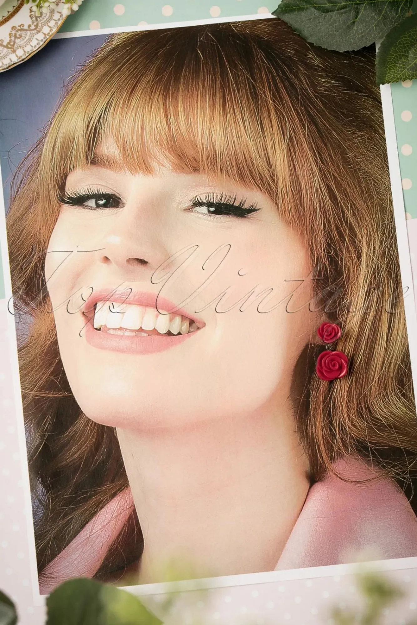 Romantische Rode Rozen Oorbellen Vrouwen Sieraden