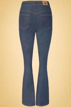 Hot Rosa Jeans In Denimblauw Vrouwen Broeken