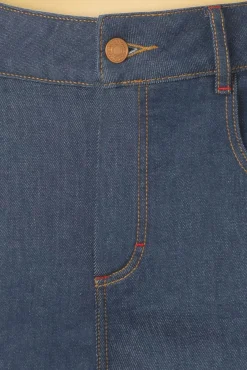 Hot Rosa Jeans In Denimblauw Vrouwen Broeken