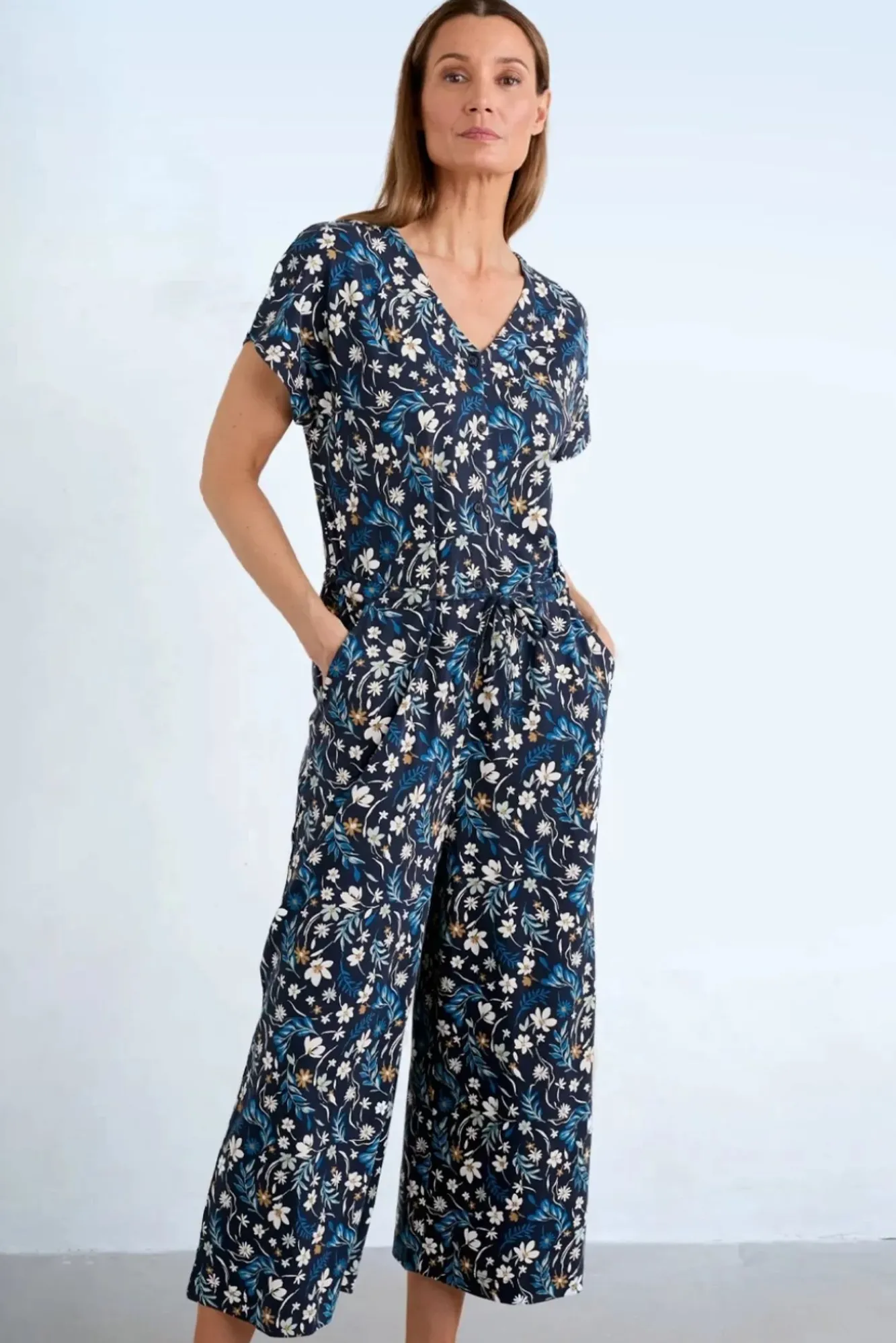 Discount Rose Trellis Jumpsuit In Tidal Floral Maritime Vrouwen Playsuits & Jumpsuits