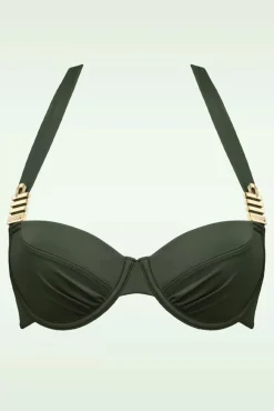 Online Royal Navy Balconette Bikini Top In Zeewier Groen Vrouwen Bikini's