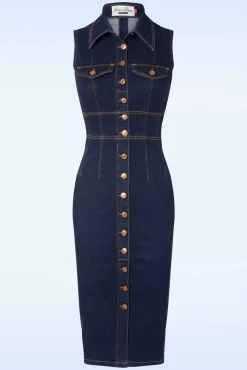 Best Sadie Pencil Jurk In Classic Denim Vrouwen Plus Size Jurken