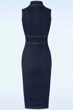 Best Sadie Pencil Jurk In Classic Denim Vrouwen Plus Size Jurken
