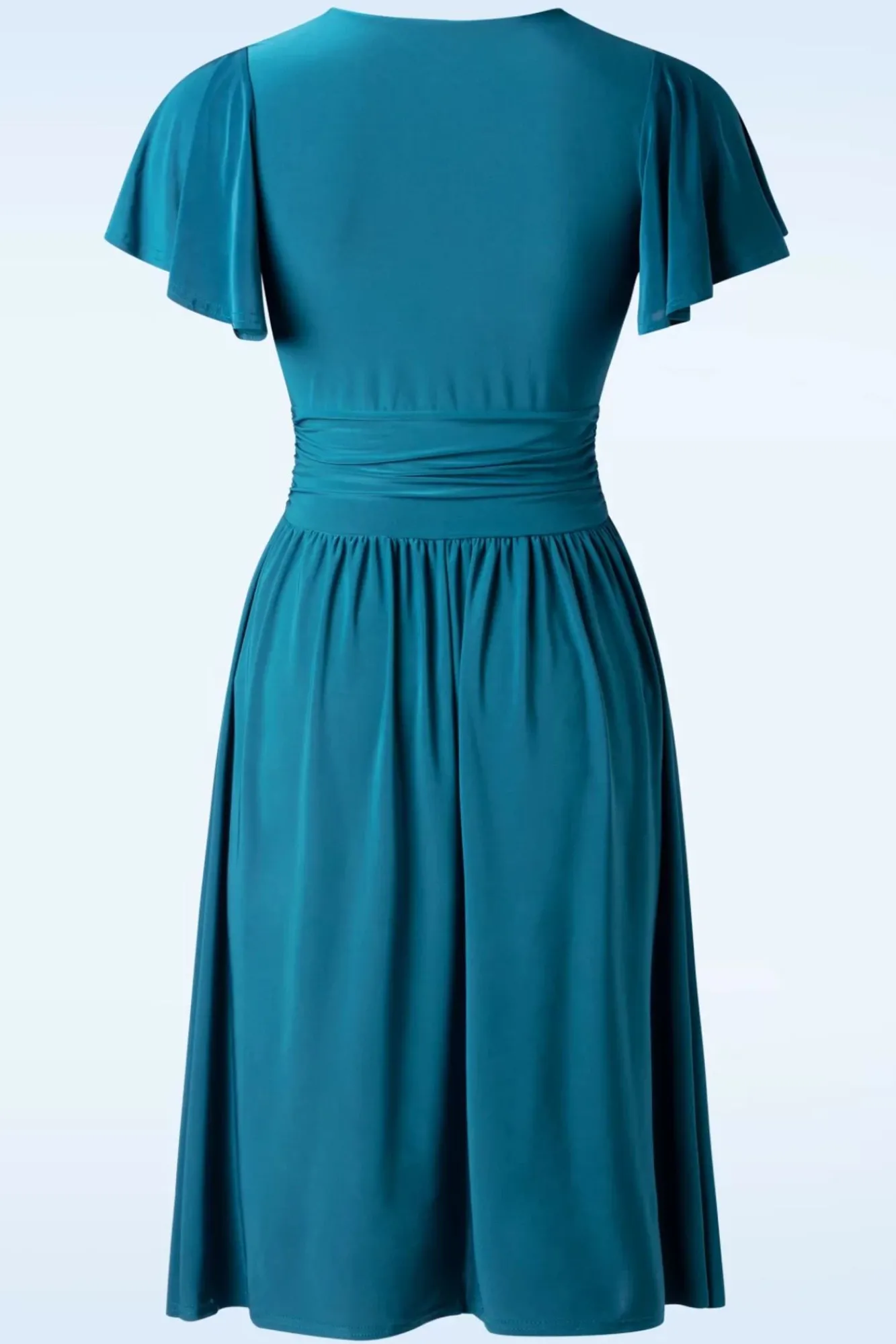 New Sadie Slinky Swing Jurk In Teal Vrouwen Plus Size Jurken