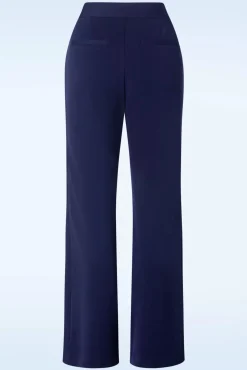 New Sally Broadway Pantalon In Inktblauw Vrouwen Broeken