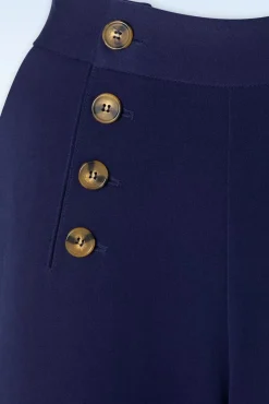 New Sally Broadway Pantalon In Inktblauw Vrouwen Broeken