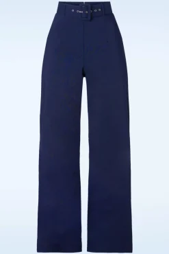 Outlet Sasha Pantalon In Marineblauw Vrouwen Broeken