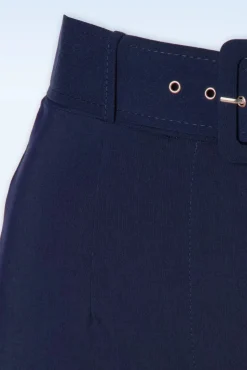 Outlet Sasha Pantalon In Marineblauw Vrouwen Broeken