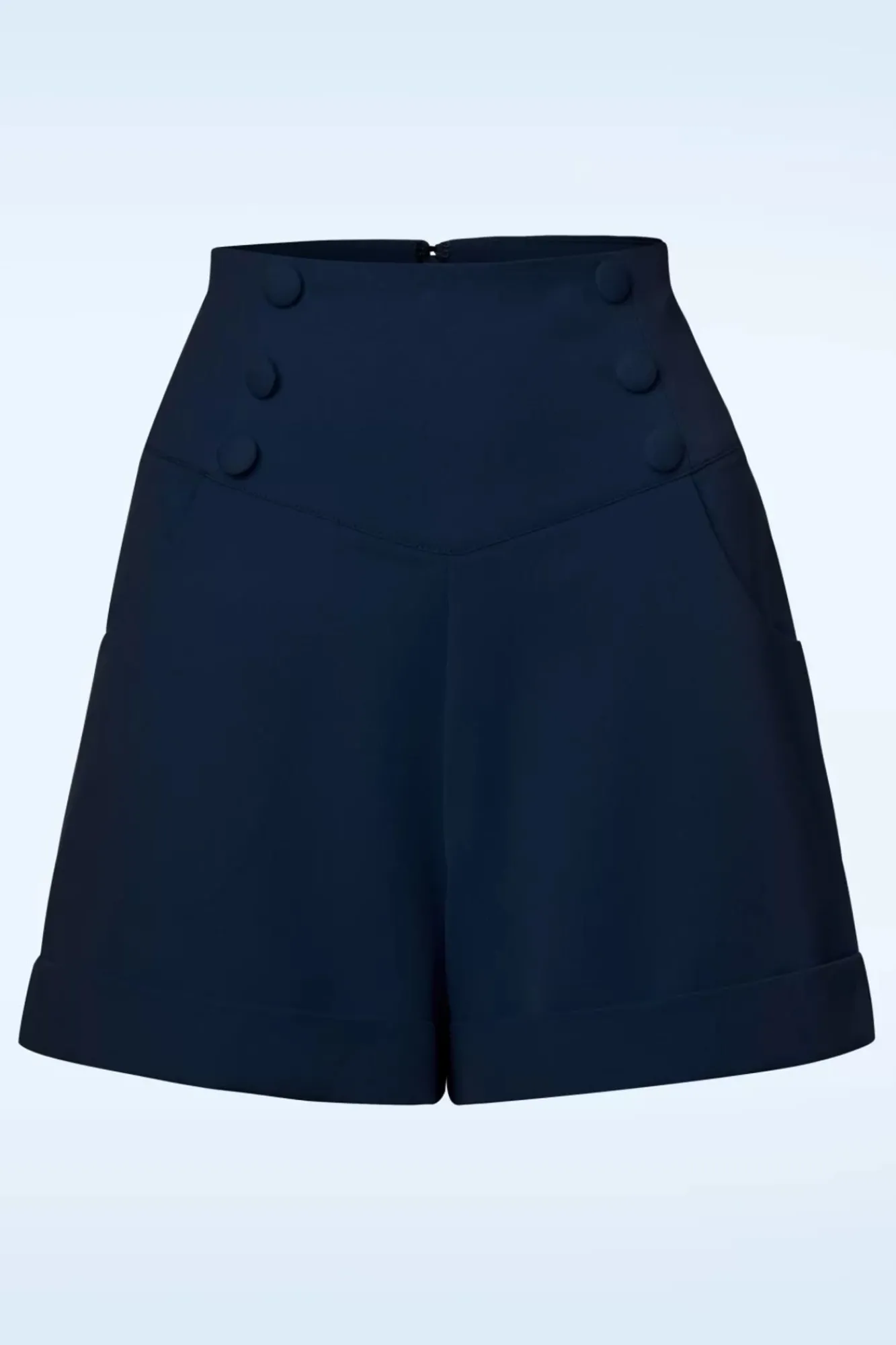 Sale Schattig Als Een Knoopshort In Marineblauw Vrouwen Broeken