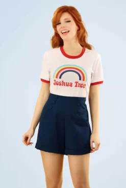 Sale Schattig Als Een Knoopshort In Marineblauw Vrouwen Broeken