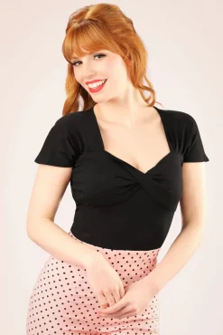 Online She Who Dares-Topje In Zwart Vrouwen T-Shirts