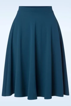 Outlet Sheila Swingrok In Petrol Blauw Vrouwen Rokken