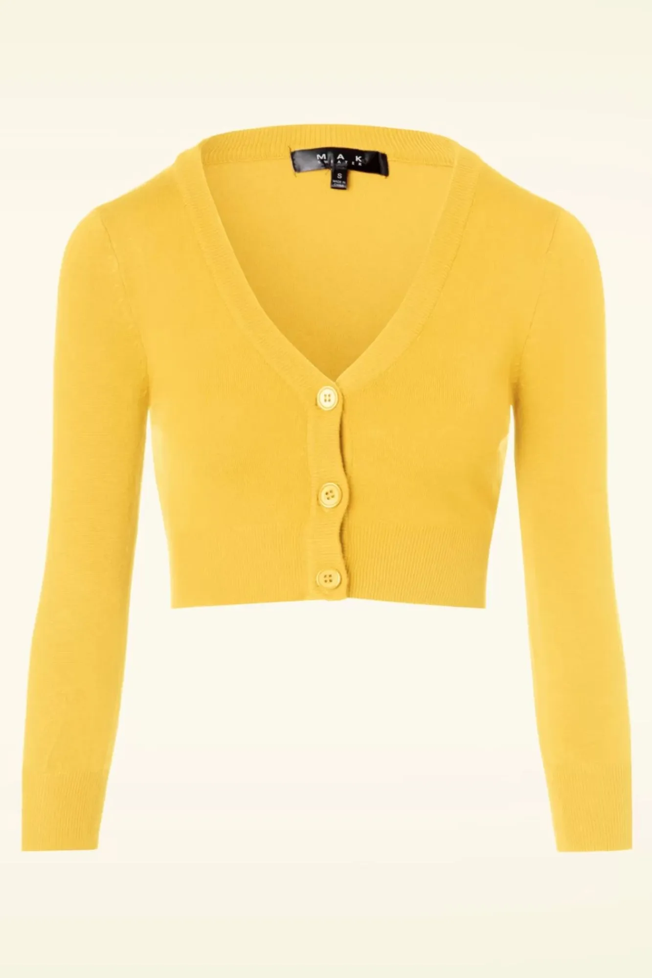 Hot Shela Cropped Vest In Custardgeel Vrouwen Vestjes