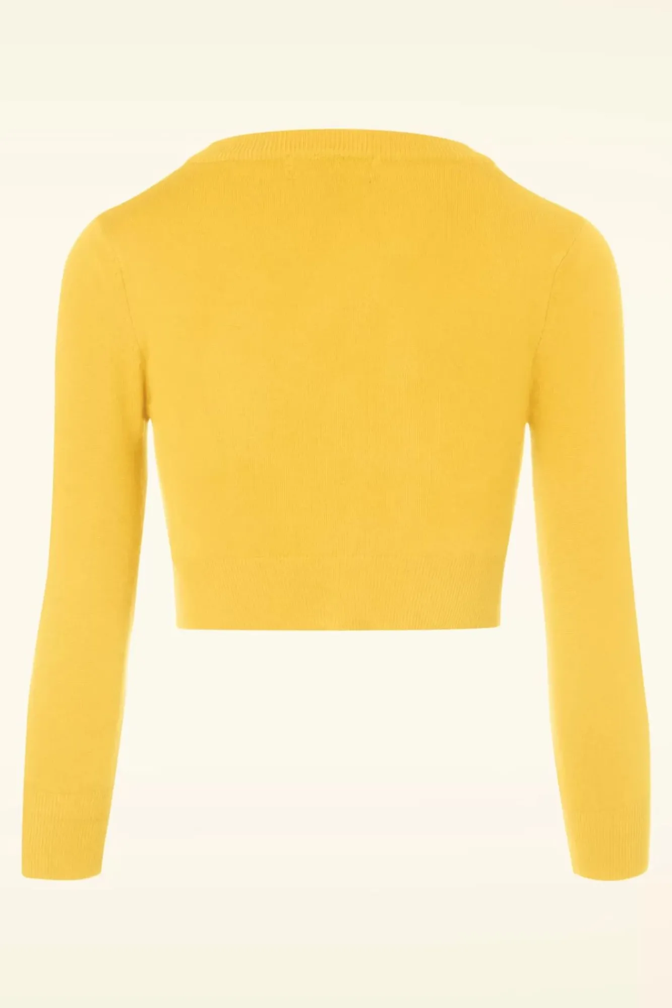 Hot Shela Cropped Vest In Custardgeel Vrouwen Vestjes