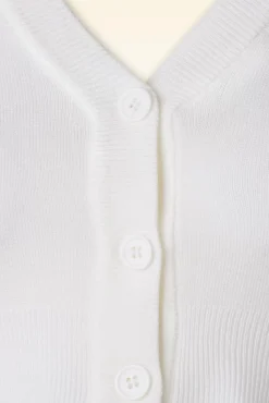 Hot Shela Cropped Vest In Ivoor Vrouwen Vestjes