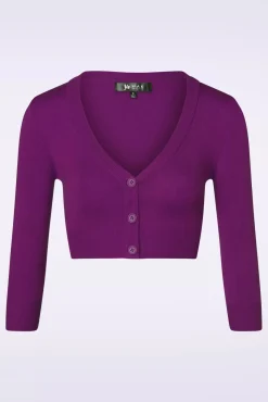 Outlet Shela Cropped Vest In Paars Vrouwen Vestjes