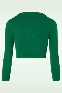 New Shela Cropped Vest In Smaragdgroen Vrouwen Vestjes