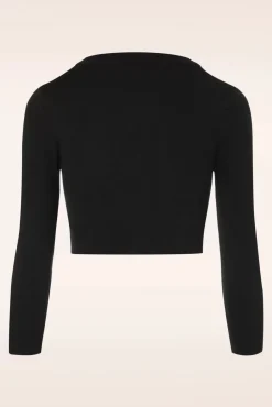 Online Shela Cropped Vest In Zwart Vrouwen Vestjes