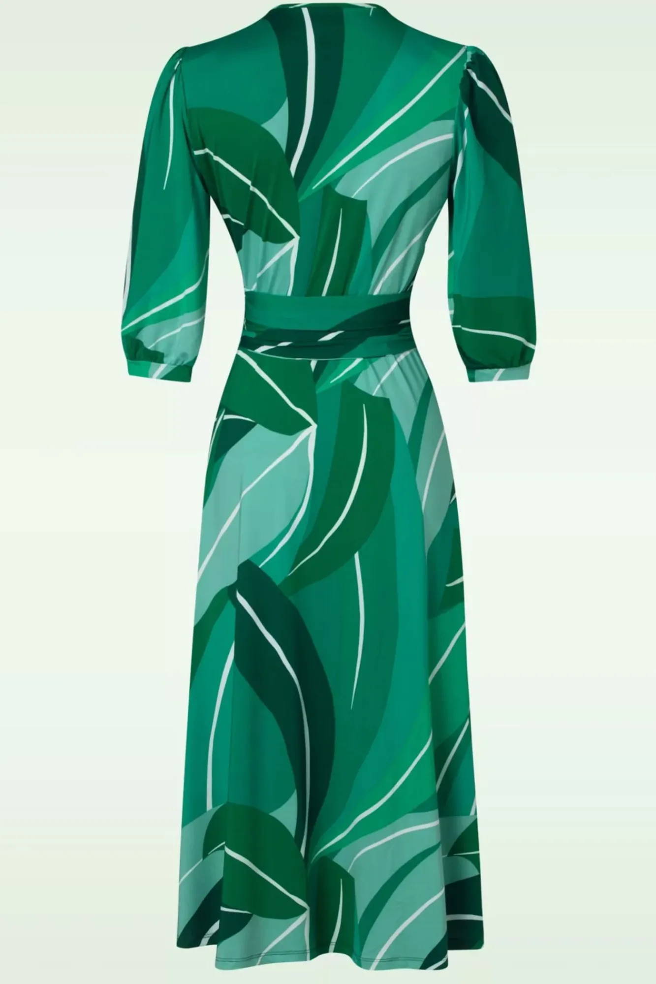 Sale Shelley Crossover Midi Jurk In Groen Vrouwen Plus Size Jurken