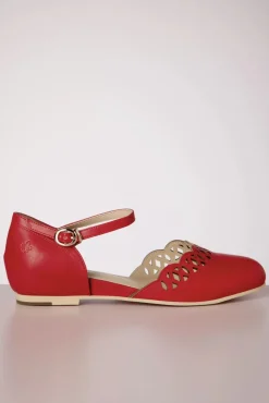 Clearance Siena Ballerina Flats In Rood Vrouwen Ballerina's
