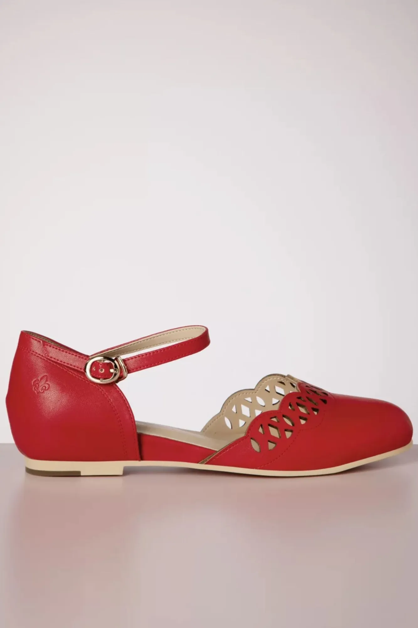 Clearance Siena Ballerina Flats In Rood Vrouwen Ballerina's