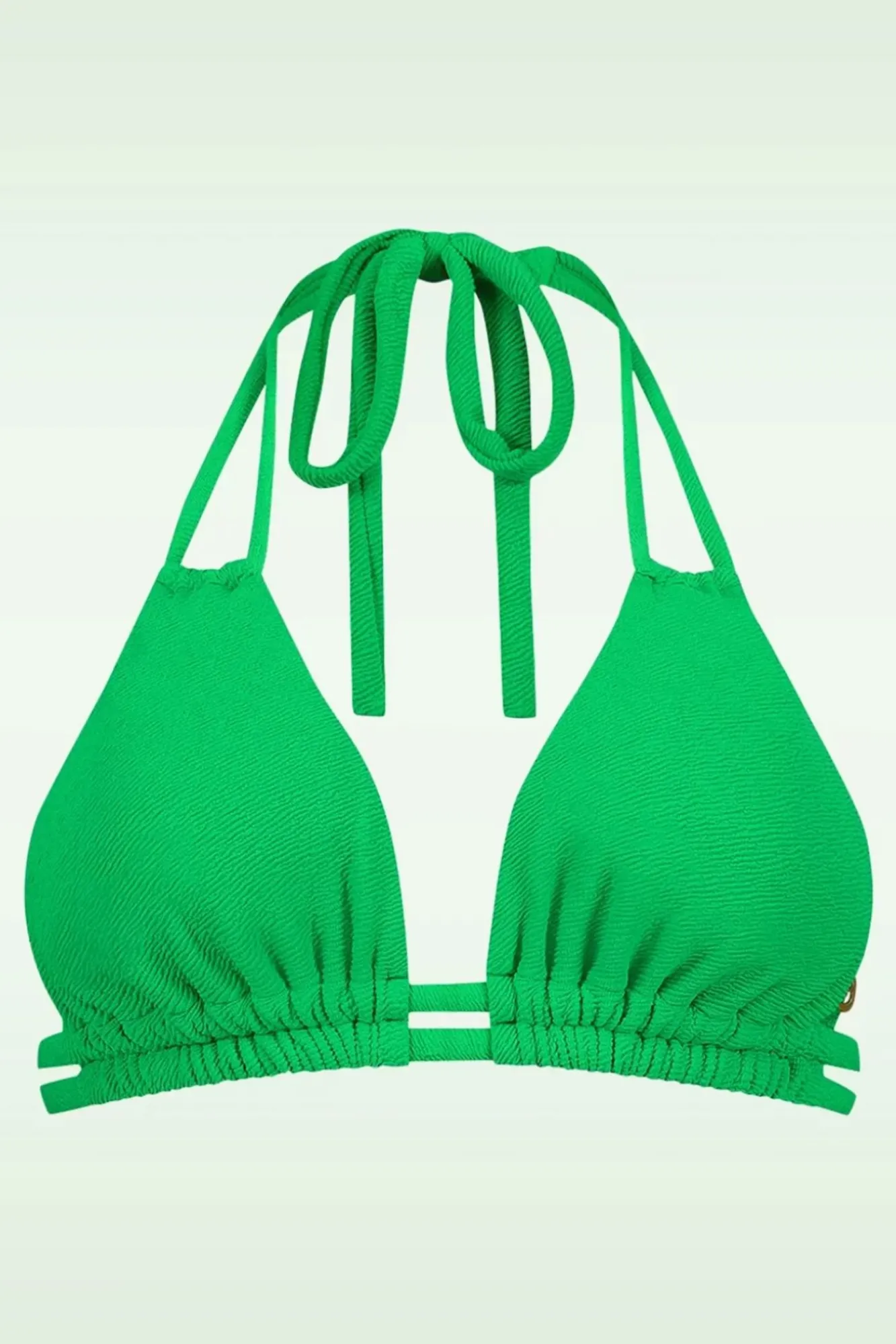 Sale Slide Triangle Bikini Top In Bright Green Relief Vrouwen Bikini's