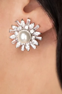 Outlet Starburster Parel Knopjes In Zilver Vrouwen Sieraden