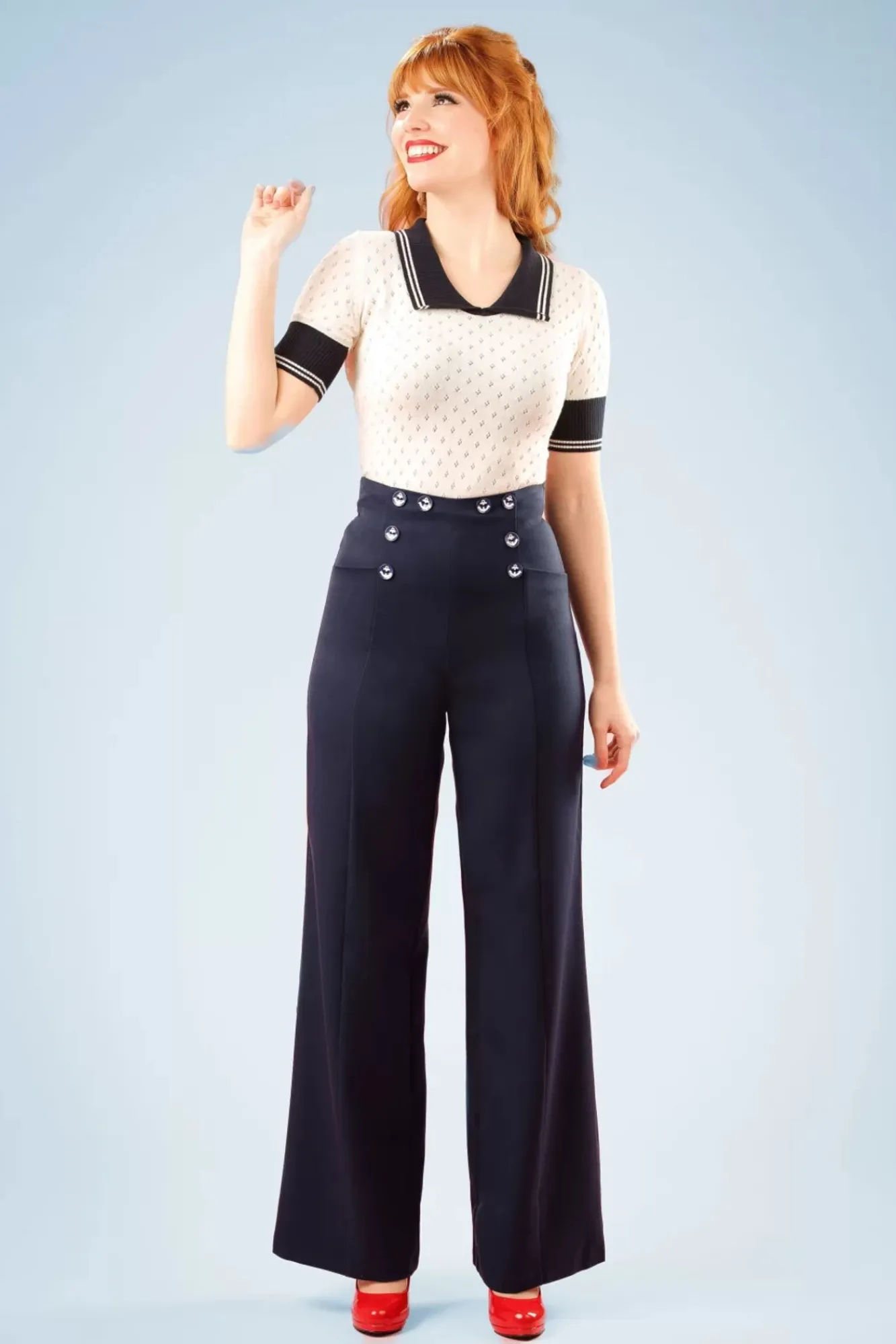 Sale Stay Awhile Broek In Marineblauw Vrouwen Broeken