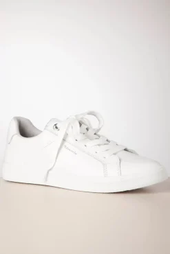 Online Steffi Lederen Sneakers In Wit Vrouwen Sneakers