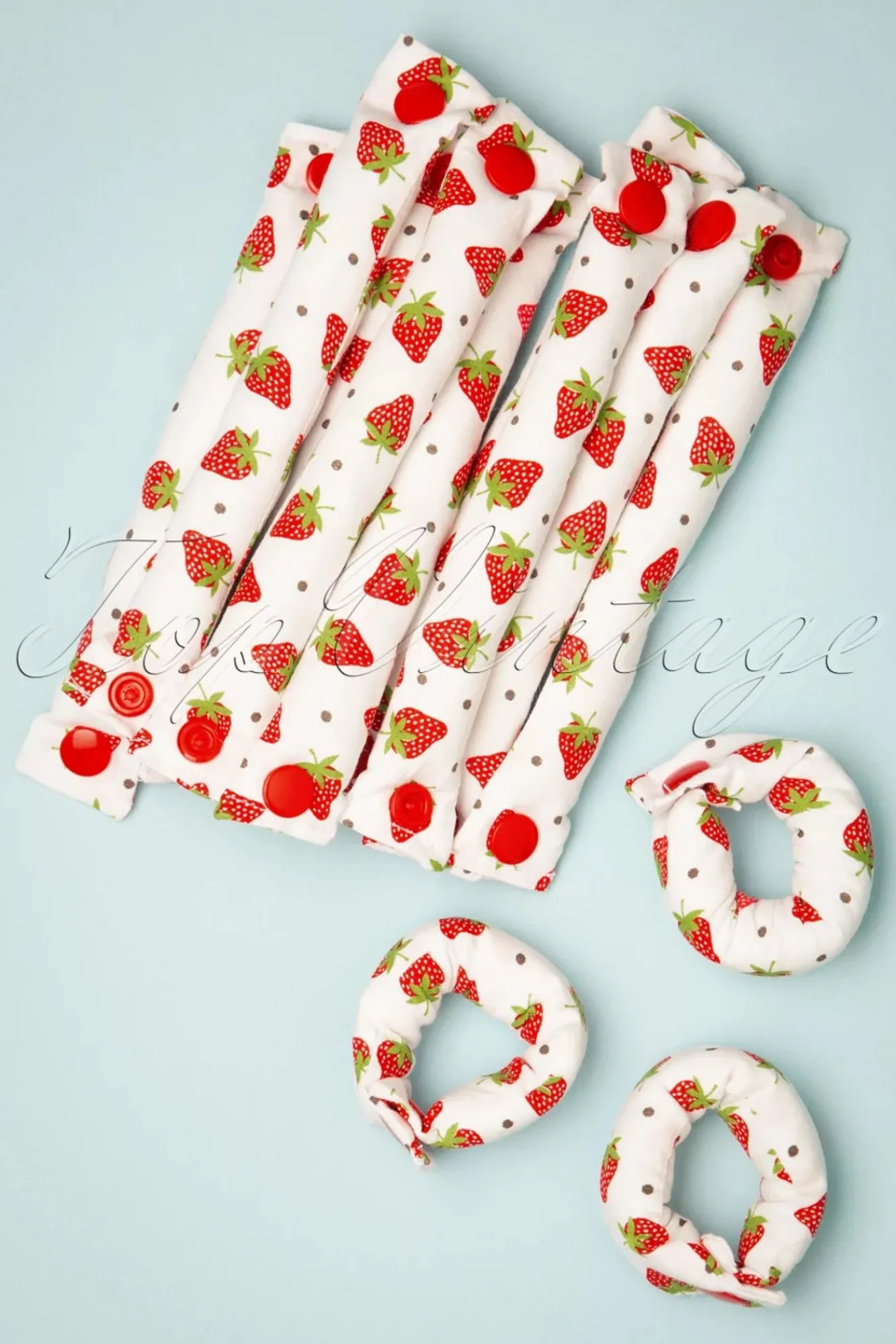 Sale Strawberry Fields - Set Van 12 Krulspelden In Wit Vrouwen Haarstyling