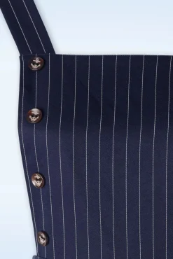 New Stripe Sail Dungarees In Marineblauw Vrouwen Playsuits & Jumpsuits