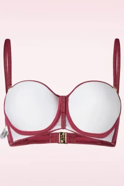 Clearance Summer Glam Padded Bikinitop In Bordeauxrood Vrouwen Bikini's