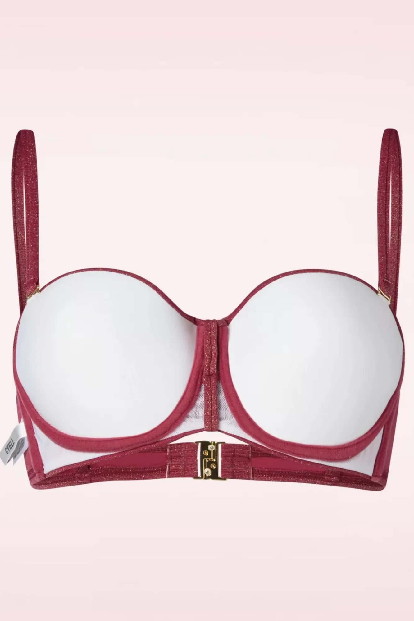 Clearance Summer Glam Padded Bikinitop In Bordeauxrood Vrouwen Bikini's