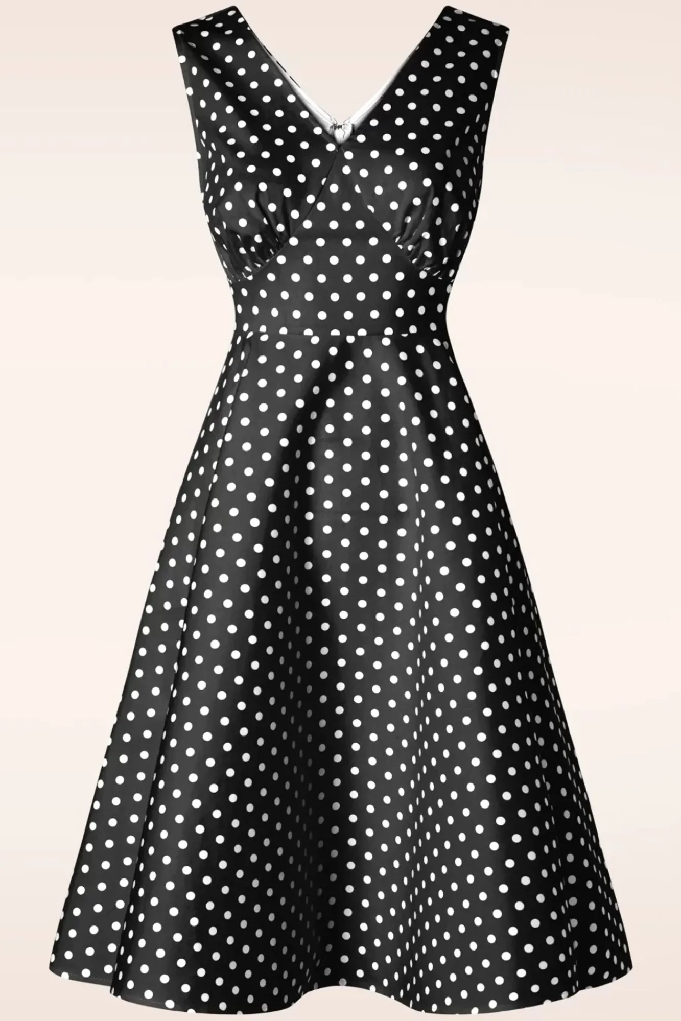 Outlet Summer Spot Swing Jurk In Zwart Vrouwen Plus Size Jurken