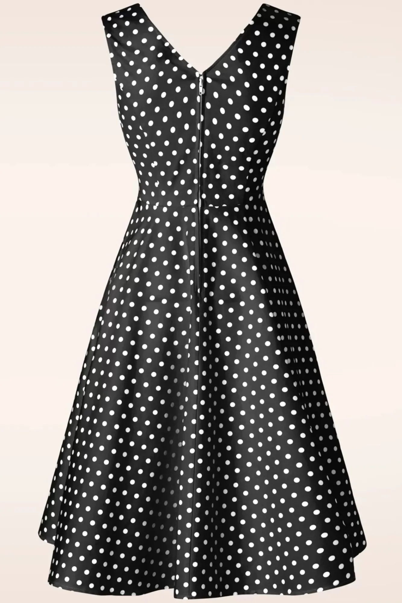 Outlet Summer Spot Swing Jurk In Zwart Vrouwen Plus Size Jurken