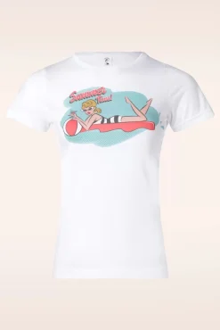 Online Summer Time Tee In Wit Vrouwen T-Shirts